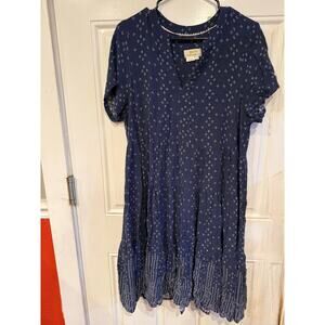 Anthropologie Maeve Navy Blue Dress